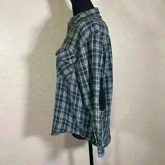 Levi’s vintage green blue plaid flannel 100% cotton women size small - Picture 12 of 14